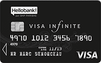 visa infinite hellobank!